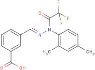3-((2-(2,4-Dimethylphenyl)-2-(2,2,2-trifluoroacetyl)hydrazono)methyl)benzoic acid