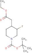 tert-Butyl 4-(2-ethoxy-2-oxoethyl)-3-fluoropiperidine-1-carboxylate