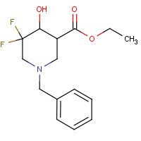 Ethyl 1-benzyl-5,5-difluoro-4-hydroxypiperidine-3-carboxylate