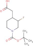 2-(1-(tert-Butoxycarbonyl)-3-fluoropiperidin-4-yl)acetic acid