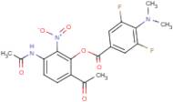 3-Acetamido-6-acetyl-2-nitrophenyl 4-(dimethylamino)-3,5-difluorobenzoate
