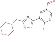 4-Fluoro-3-(5-(morpholinomethyl)-1,2,4-oxadiazol-3-yl)benzaldehyde