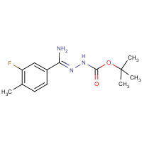 N'-[1-Amino-1-(3-fluoro-4-methylphenyl)methylidene]hydrazinecarboxylic acid tert-butyl ester