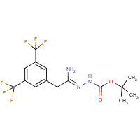 N'-[1-Amino-2-(3,5-bis-(trifluoromethyl)phenyl)ethylidene]hydrazinecarboxylic acid tert-butyl ester