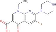 1-Ethyl-6-fluoro-1,4-dihydro-4-oxo-7-(1-piperazinyl)-1,8-naphthyridine-3-carboxylic acid