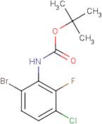 6-Bromo-3-chloro-2-fluoroaniline, N-BOC protected