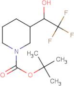 3-(1-Hydroxy-2,2,2-trifluoroethyl)piperidine, N-BOC protected
