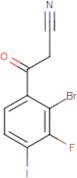 2-Bromo-3-fluoro-4-iodobenzoylacetonitrile