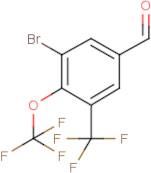 3-Bromo-4-(trifluoromethoxy)-5-(trifluoromethyl)benzaldehyde