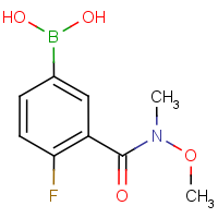 4-Fluoro-3-[(N-methoxy-N-methyl)carbamoyl]benzeneboronic acid