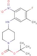 4-[(4-Fluoro-5-methyl-2-nitrophenyl)amino]piperidine, N1-BOC protected