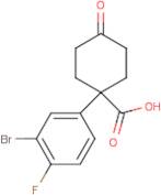 1-(3-Bromo-4-fluorophenyl)-4-oxocyclohexanecarboxylic acid