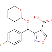 3-[(4-Fluorophenyl)[(2-tetrahydropyranyl)oxy]methyl]isoxazole-4-carboxylic acid