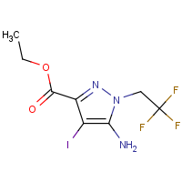 Ethyl 5-amino-4-iodo-1-(2,2,2-trifluoroethyl)pyrazole-3-carboxylate