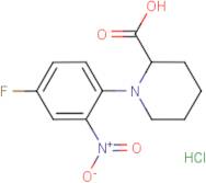 1-(4-Fluoro-2-nitrophenyl)piperidine-2-carboxylic acid hydrochloride