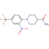 1-[2-Nitro-4-(trifluoromethyl)phenyl]piperidine-4-carboxamide