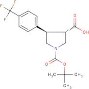trans-4-[4-(Trifluoromethyl)phenyl]pyrrolidine-3-carboxylic acid, N-BOC protected
