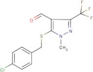 5-[(4-Chlorobenzyl)thio]-1-methyl-3-(trifluoromethyl)-1H-pyrazole-4-carboxaldehyde