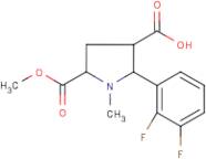 2-(2,3-Difluorophenyl)-5-(methoxycarbonyl)-1-methylpyrrolidine-3-carboxylic acid