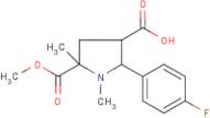 1,5-Dimethyl-2-(4-fluorophenyl)-5-(methoxycarbonyl)pyrrolidine-3-carboxylic acid