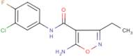 5-Amino-N-(3-chloro-4-fluorophenyl)-3-ethylisoxazole-4-carboxamide
