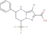 3-Chloro-5-phenyl-7-(trifluoromethyl)-4,5,6,7-tetrahydropyrazolo[1,5-a]pyrimidine-2-carboxylic acid