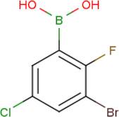 3-Bromo-5-chloro-2-fluorobenzeneboronic acid