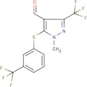 1-Methyl-3-(trifluoromethyl)-5-[3-(trifluoromethyl)phenylthio]-1H-pyrazole-4-carboxaldehyde