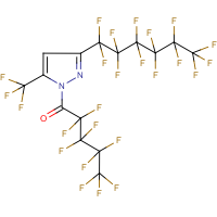 3(5)-(Perfluoro-n-hexyl)-5(3)-trifluoromethyl-1-(nonafluoropentanoyl)pyrazole