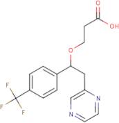 3-[2-(Pyrazin-2-yl)-1-[4-(trifluoromethyl)phenyl]ethoxy]propanoic acid