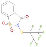 2-((perfluoropropan-2-yI)thio)benzo[d]isothiazol-3(2H)-one 1,1-dioxide