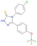 4-(4-Chlorophenyl)-5-[4-(trifluoromethoxy)phenyl]-4H-1,2,4-triazole-3-thiol