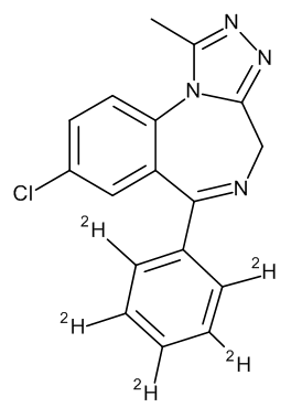 Alprazolam-D5 1.0 mg/ml in Methanol