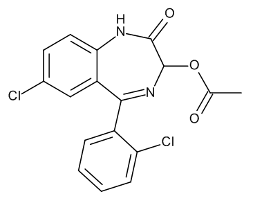 Lorazepam Acetate ((3RS)-7-Chloro-5-(2-chlorophenyl)-2-oxo-2,3-dihydro-1H-1,4-benzodiazepin-3-yl A…