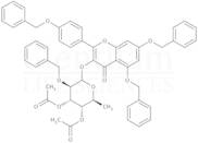 5,7-Bis-(benzyloxy)-α-(4-(benzyloxy)phenyl)-3-[3,4-di-O-acetyl-α-O-acetyl-α-L-rhamnopyranosyloxyl]…