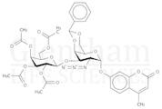 4-Methylumbelliferyl 2-azido-2-deoxy-3-O-(tetra-O-acetyl-b-D-galactopyranosyl)-4,6-O-phenylmethylene-a-D-galactopyranoside