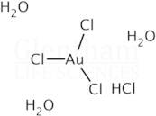 Hydrogen tetrachloroaurate(III) trihydrate