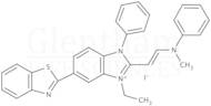 5-(2-Benzothiazolyl)-3-ethyl-2-[2-(methylphenylamino)ethenyl]-1-phenyl-1H-benzimidazolium iodide
