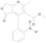 2-Hydroxymethyl-5-(methoxycarbonyl)-6-methyl-4-(2-nitrophenyl)pyridine-3-carboxylic Acid Lactone (Hydroxy Dehydro Nifedipine Lactone)