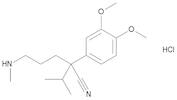 (2RS)-2-(3,4-Dimethoxyphenyl)-5-(methylamino)-2-(1-methylethyl)pentanenitrile Hydrochloride