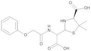 (4S)-2-[Carboxy[(phenoxy-acetyl)amino]methyl]-5,5-dimethylthiazolidine-4-carboxylic Acid (Penicilloic Acids of Phenoxymethylpenicillin)