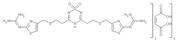 3,5-Bis[2-[[[2-[(diaminomethylene)amino]thiazol-4-yl]methyl]sulfanyl]ethyl]-4H-1,2,4,6-thiatriazin…