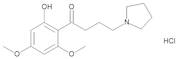 4-(Pyrrolidin-1-yl)-1-(2-hydroxy-4,6-dimethoxyphenyl)butan-1-one Hydrochloride (o-Desmethyl-Buflomedil Hydrochloride)