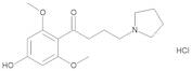 4-(Pyrrolidin-1-yl)-1-(4-hydroxy-2,6-dimethoxyphenyl)butan-1-one Hydrochloride (p-Desmethyl-Buflomedil Hydrochloride)