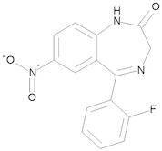5-(2-Fluorophenyl)-7-nitro-1,3-dihydro-2H-1,4-benzodiazepin-2-one (Demethylflunitrazepam)