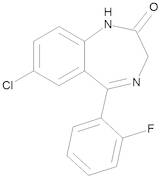 7-Chloro-5-(2-fluorophenyl)-1,3-dihydro-2H-1,4-benzodiazepin-2-one