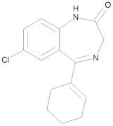 7-Chloro-5-(cyclohex-1-enyl)-1,3-dihydro-2H-1,4-benzodiazepin-2-one (Nortetrazepam)