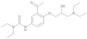 3-[3-Acetyl-4-[(2RS)-3-(diethylamino)-2-hydroxypropoxy]phenyl]-1,1-diethylurea