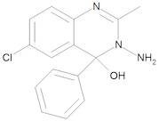 (4RS)-3-Amino-6-chloro-2-methyl-4-phenyl-3,4-dihydroquinazolin-4-ol