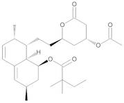 (1S,3R,7S,8S,8aR)-8-[2-[(2R,4R)-4-(Acetyloxy)-6-oxotetrahydro-2H-pyran-2-yl]ethyl]-3,7-dimethyl-1,2,3,7,8,8a-hexahydronaphthalen-1-yl 2,2-Dimethylbutanoate (Simvastatin Acetate Ester)